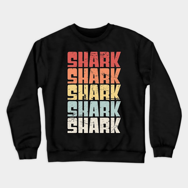 Retro Vintage 70s SHARK Crewneck Sweatshirt by MeatMan